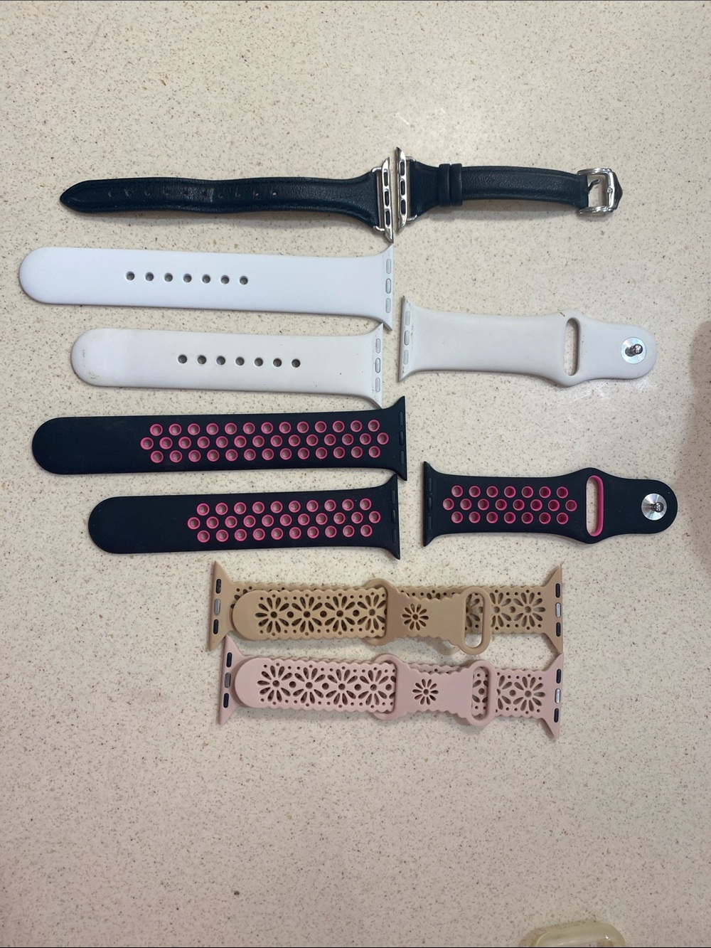 Assorted Apple Watch bands